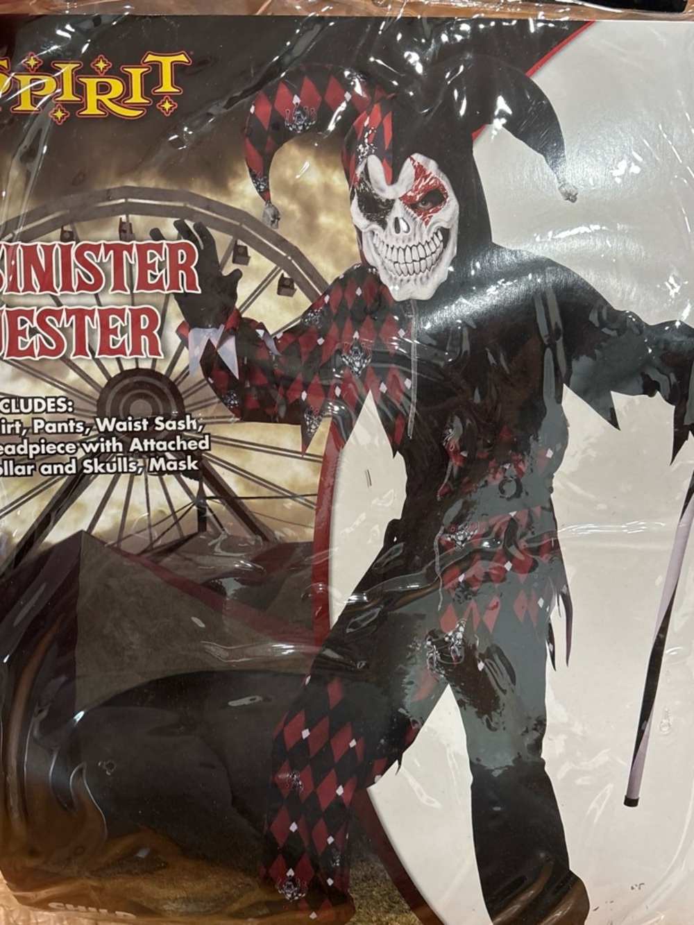 Spirit Sinister Jester Costume – Black and Red